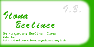 ilona berliner business card